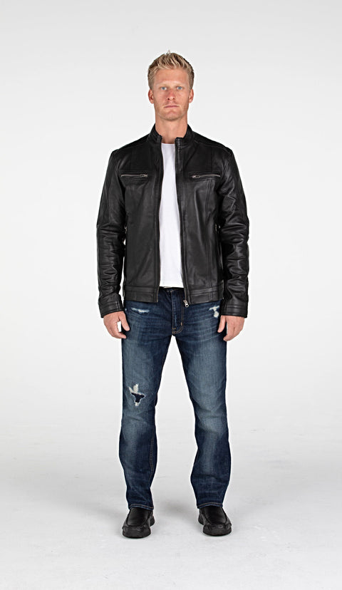 Leather Jacket - Wilson Mens Leather Jacket - Clearance