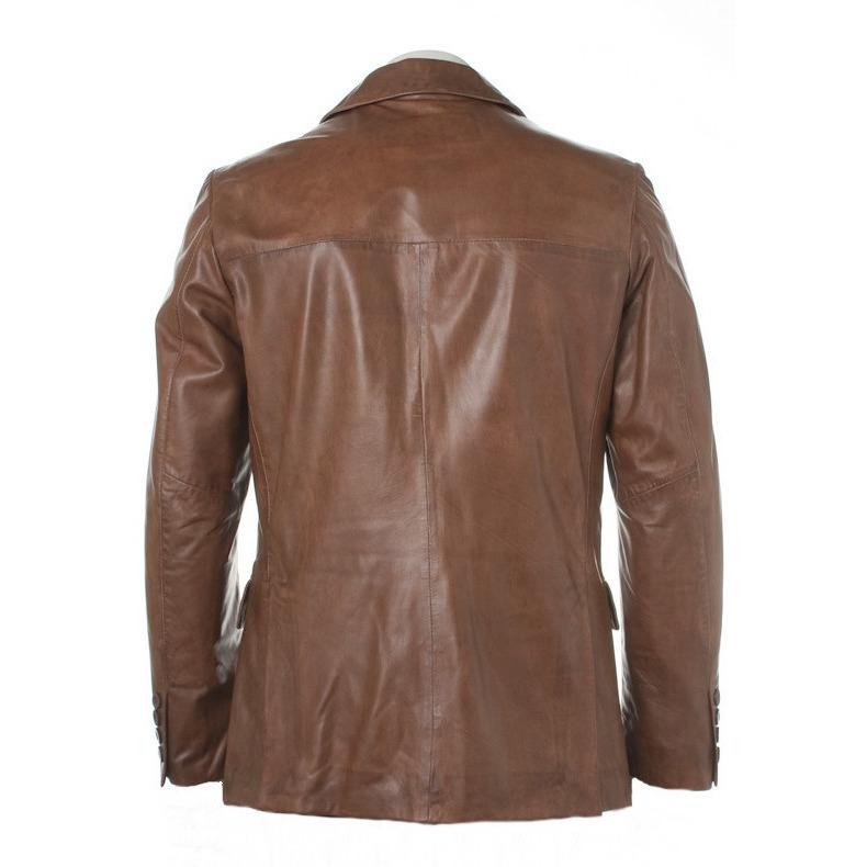 Bixby Mens Leather Blazer, [option2] - Fadcloset