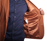 Mens Tan Western Blazer Whip Stitched, [option2] - Fadcloset