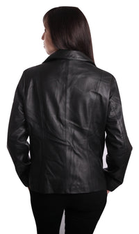 Ella Womens Leather Blazer, [option2] - Fadcloset