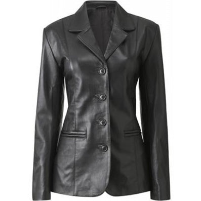 Haena Womens Leather Coat, [option2] - Fadcloset