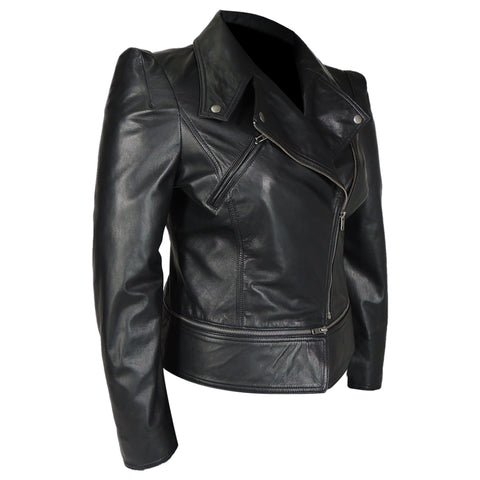 Annette Womens Leather Jacket, [option2] - Fadcloset