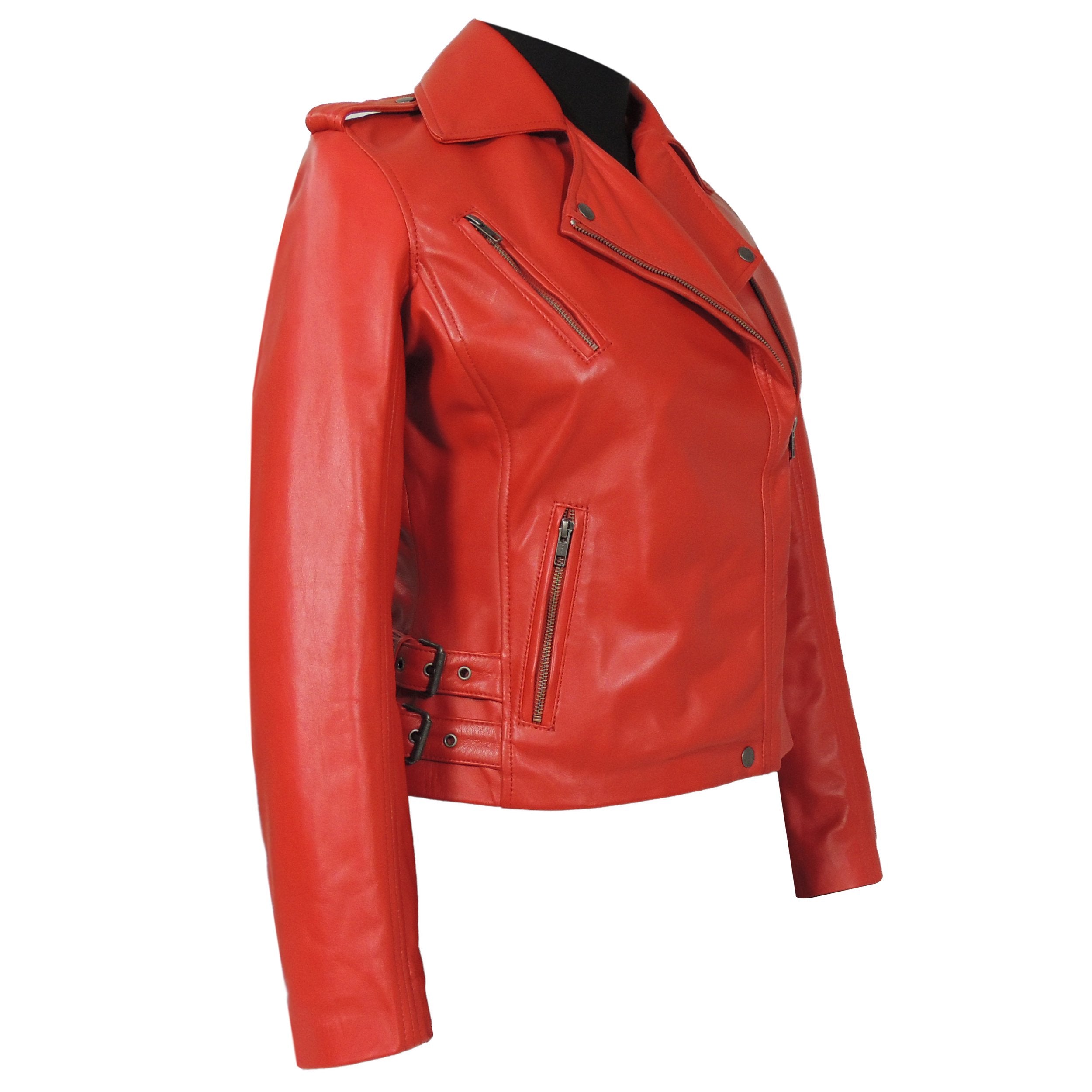 Ava Womens Leather Jacket, [option2] - Fadcloset