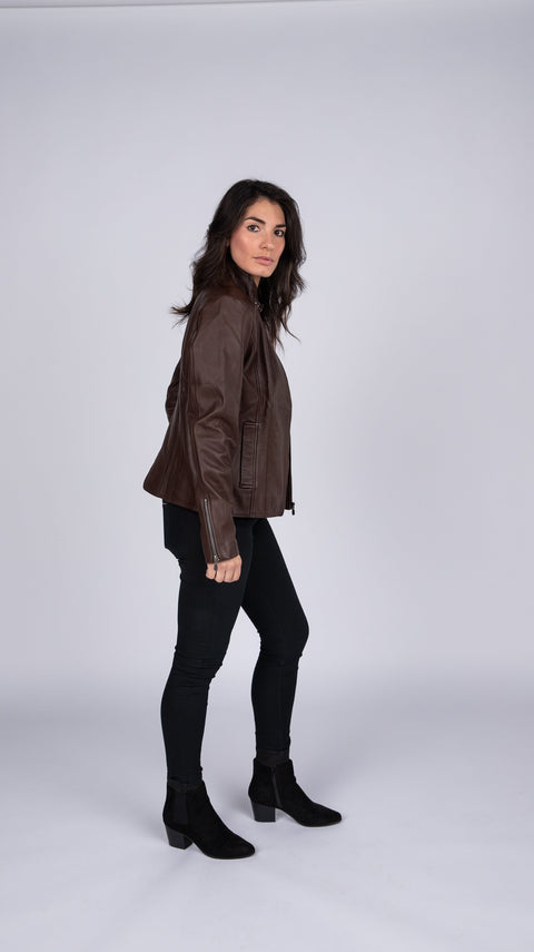 Womens Anne Vintage Leather Jacket, [option2] - Fadcloset